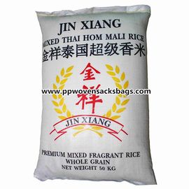 Chine Le grand polypropylène tissé par 50kg blanc met en sac pour les sacs de emballage de riz 50 x 84 cm fournisseur